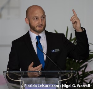 James Paulding announces the opening date of The Orlando Eye, Madame Tussauds & SeaLife OOrlando - International Drive, 17 February 2015 (Photographer: Nigel G. Worrall)