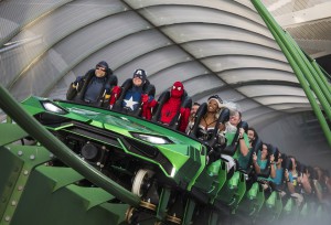 Today, the Marvel Super Heroes and a crowd of excited guests celebrated the official reopening of the thrilling, smash hit attraction, The Incredible Hulk Coaster at UniversalÕs Islands of Adventure.